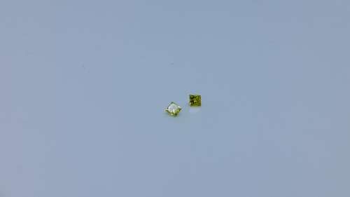 0.06cts (2Pcs)  GENUINE Fancy Yellow DIAMONDS